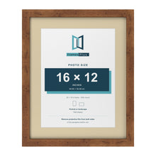 Rustic 20 x 16 inch picture frame with an ivory mount for a 16 x 12 inch photo