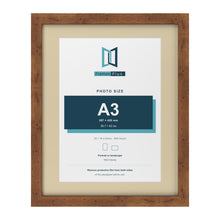 Rustic 20 x 16 inch picture frame with an ivory mount for an A3 photo