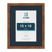 Rustic 20 x 16 inch picture frame with a Pacific Blue mount for a 15 x 10 inch photo