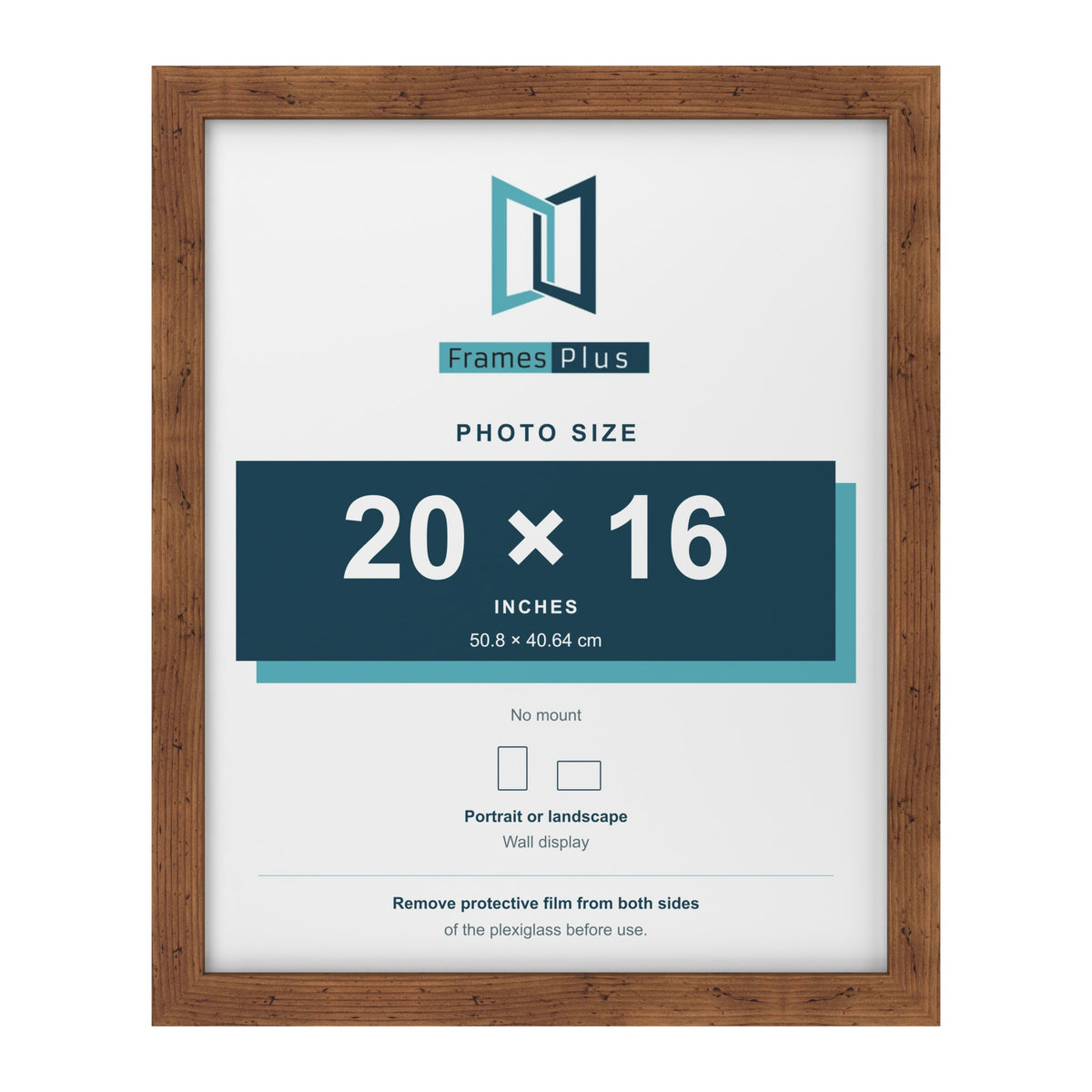 Rustic picture frame for a 20 x 16 inch photo