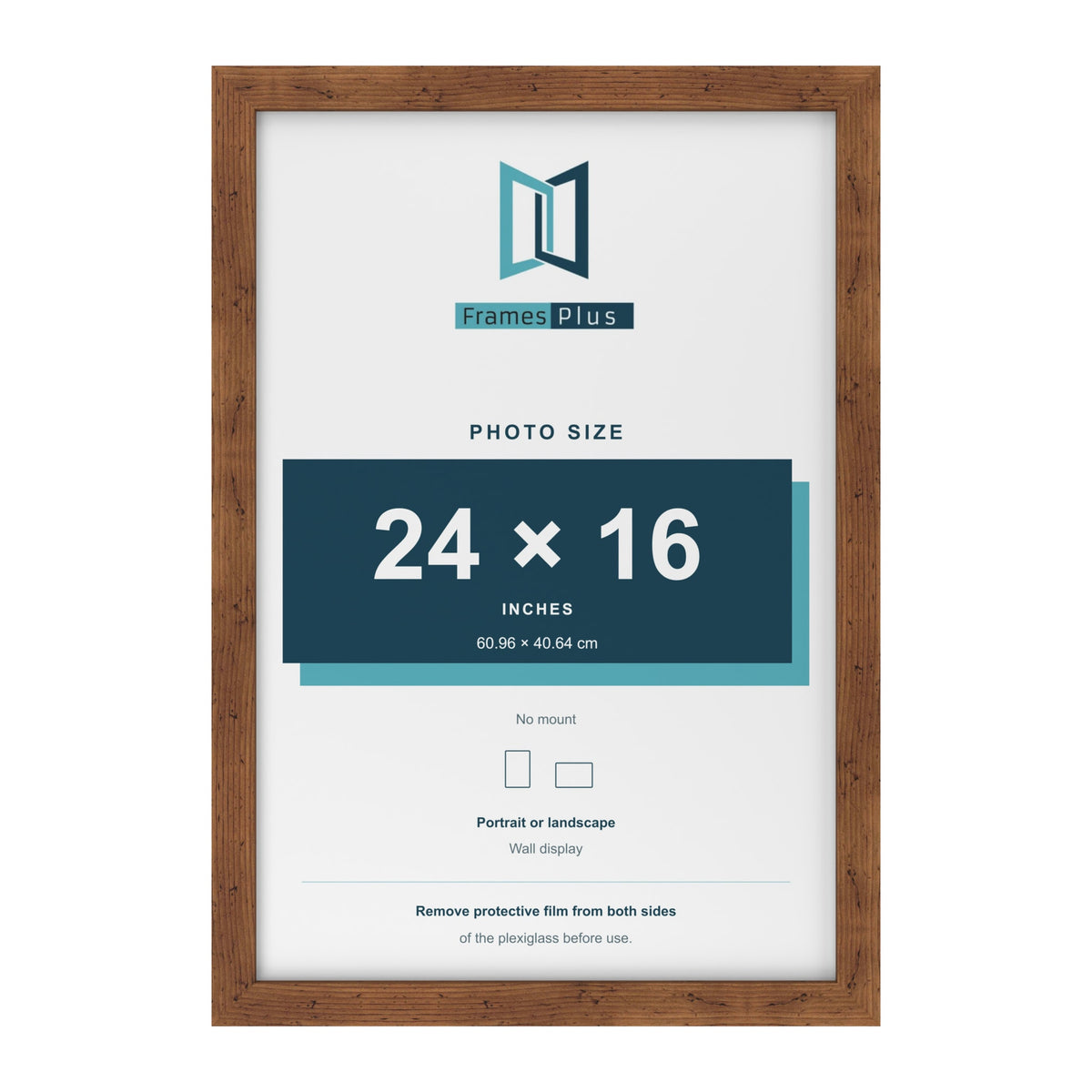 Rustic picture frame for a 24 x 16 inch photo
