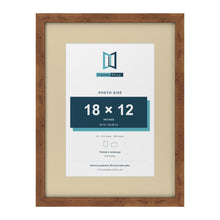 Rustic 24 x 18 inch picture frame with an ivory mount for an 18 x 12 inch photo