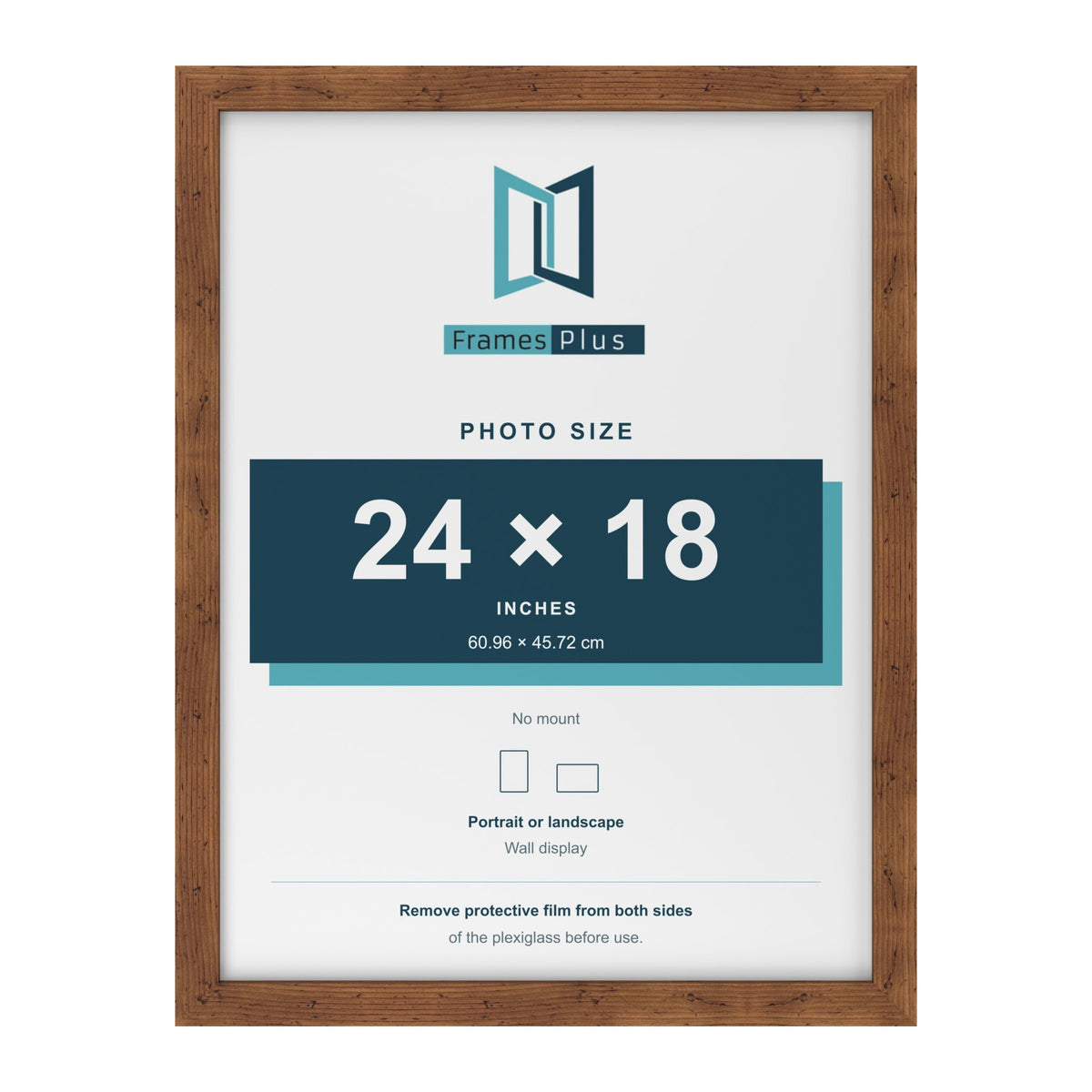 Rustic picture frame for a 24 x 18 inch photo