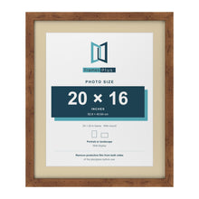 Rustic 24 x 20 inch picture frame with an ivory mount for a 20 x 16 inch photo