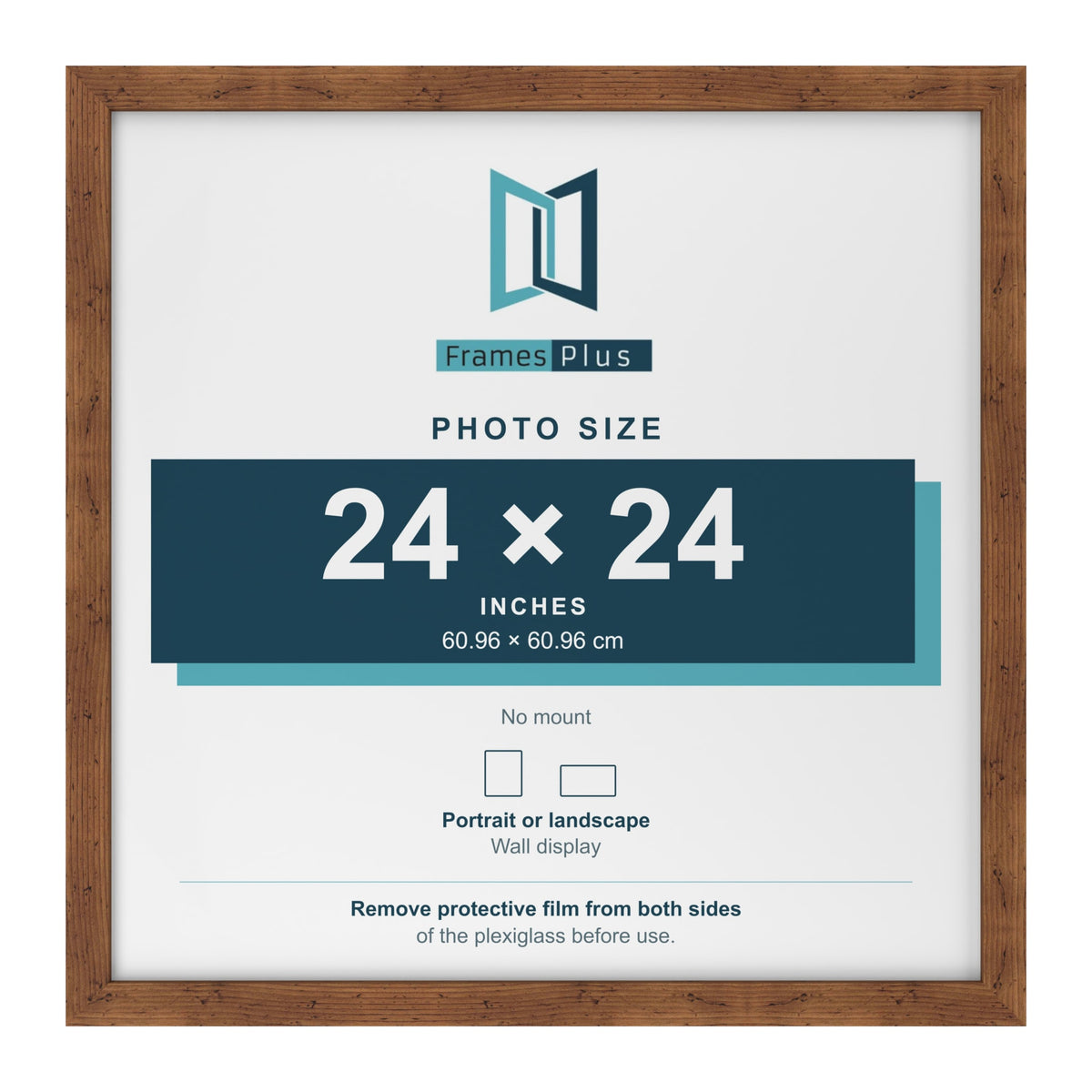 Rustic picture frame for a 24 x 24 inch photo
