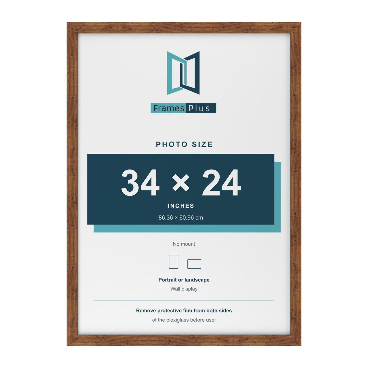 Rustic picture frame for a 34 x 24 inch photo