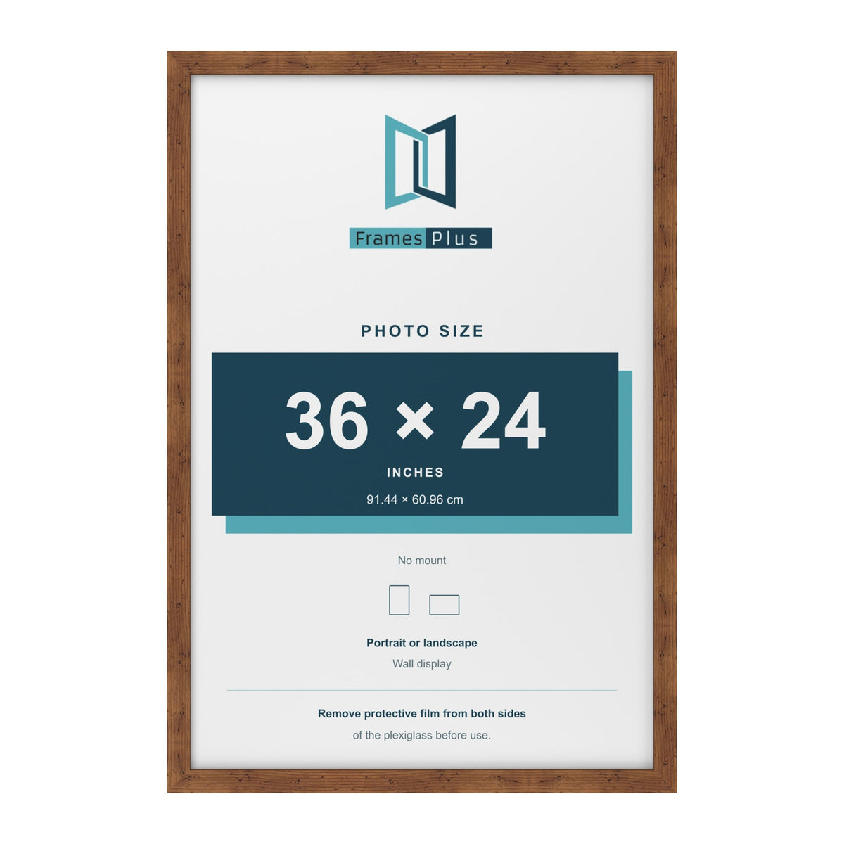 Rustic picture frame for a 36 x 24 inch photo
