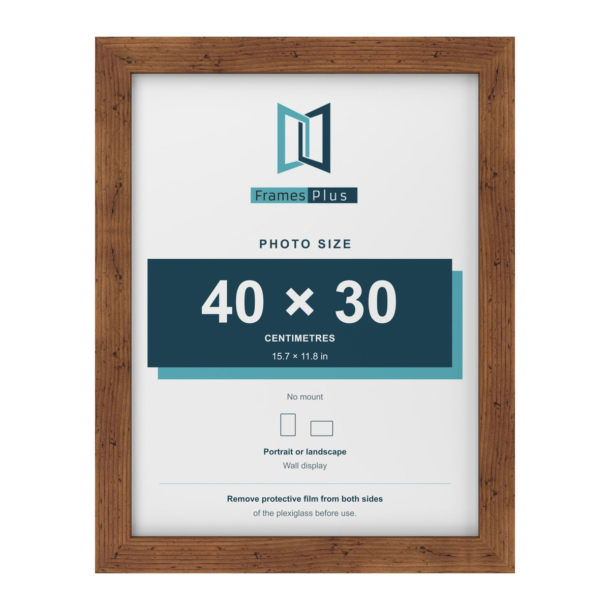 Rustic picture frame for a 40 x 30 cm photo