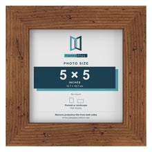 Rustic picture frame for a 5 x 5 inch photo