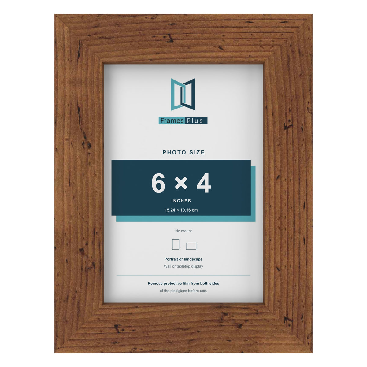 Rustic picture frame for a 6 x 4 inch photo