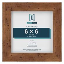 Rustic picture frame for a 6 x 6 inch photo