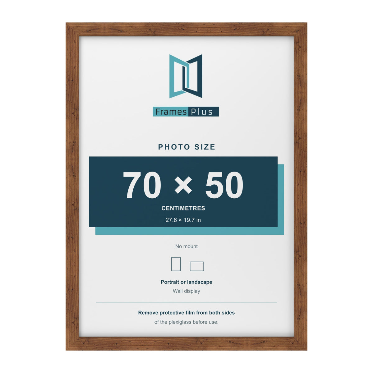 Rustic picture frame for a 70 x 50 cm photo