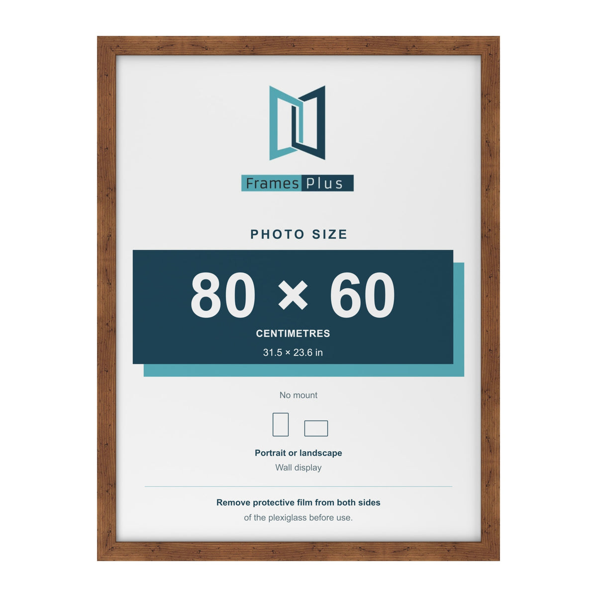 Rustic picture frame for a 80 x 60 cm photo