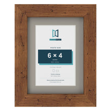 Rustic 8 x 6 inch picture frame with a Dawn Grey mount for a 6 x 4 inch photo