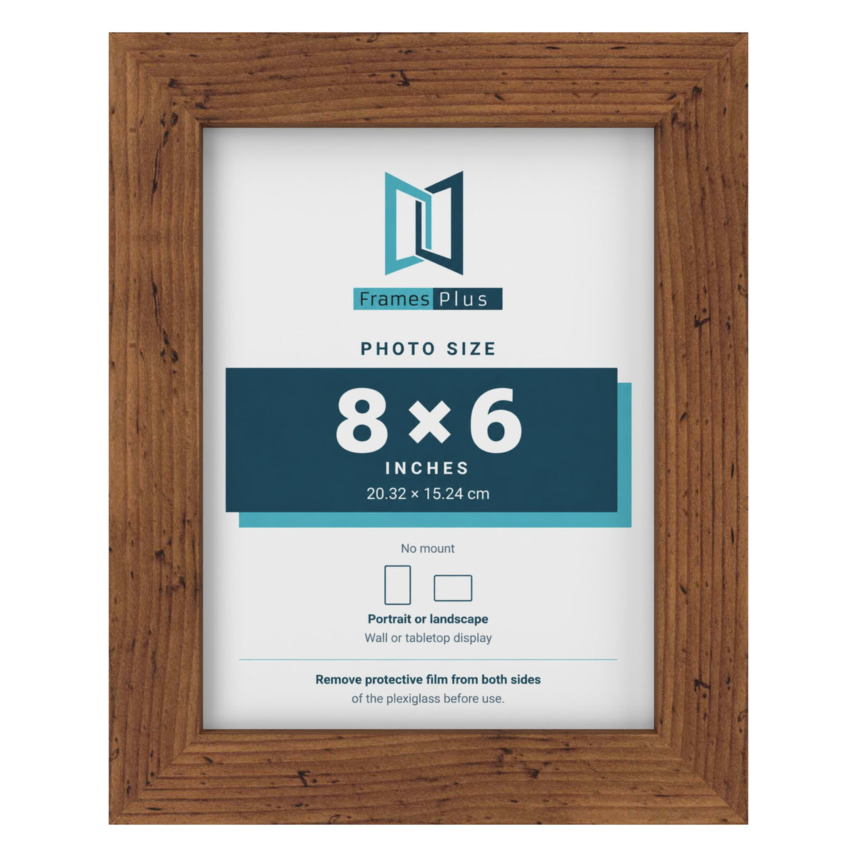 Rustic picture frame for a 8 x 6 inch photo