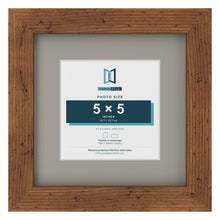 Rustic 8 x 8 inch picture frame with a Dawn Grey mount for a 5 x 5 inch photo