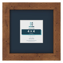 Rustic 8 x 8 inch picture frame with a Pacific Blue mount for a 4 x 4 inch photo