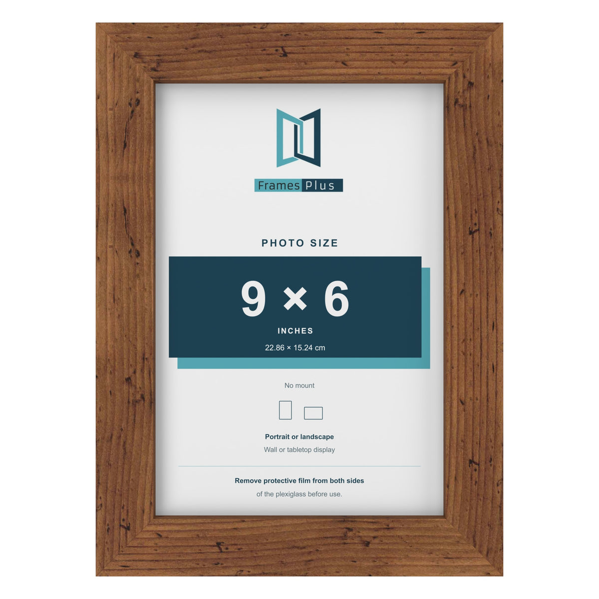 Rustic picture frame for a 9 x 6 inch photo