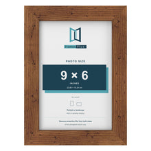 Rustic picture frame for a 9 x 6 inch photo