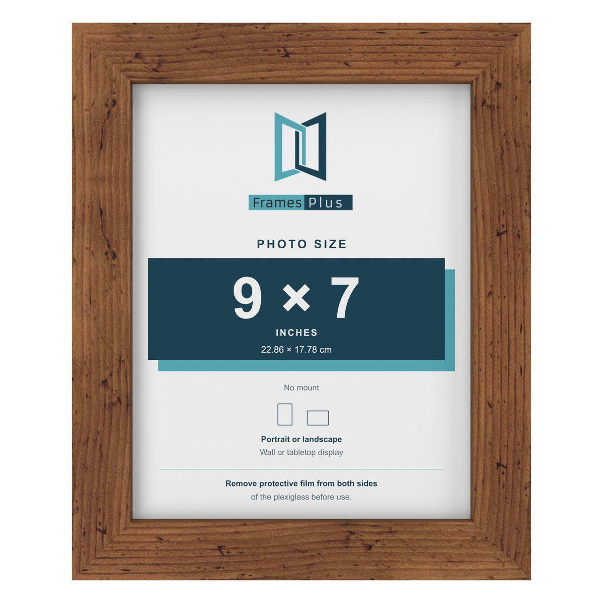 Rustic picture frame for a 9 x 7 inch photo