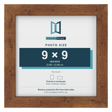 Rustic picture frame for a 9 x 9 inch photo