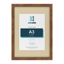 Rustic A2 picture frame with an ivory mount for an A3 photo