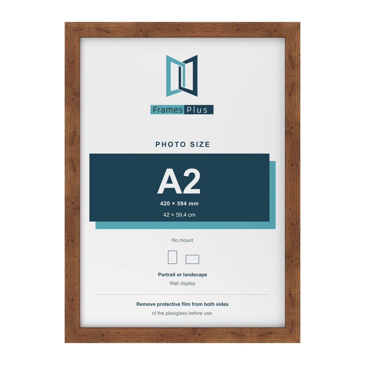 Rustic picture frame for an A2 photo