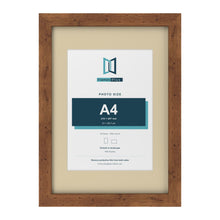 Rustic A3 picture frame with an ivory mount for an A4 photo