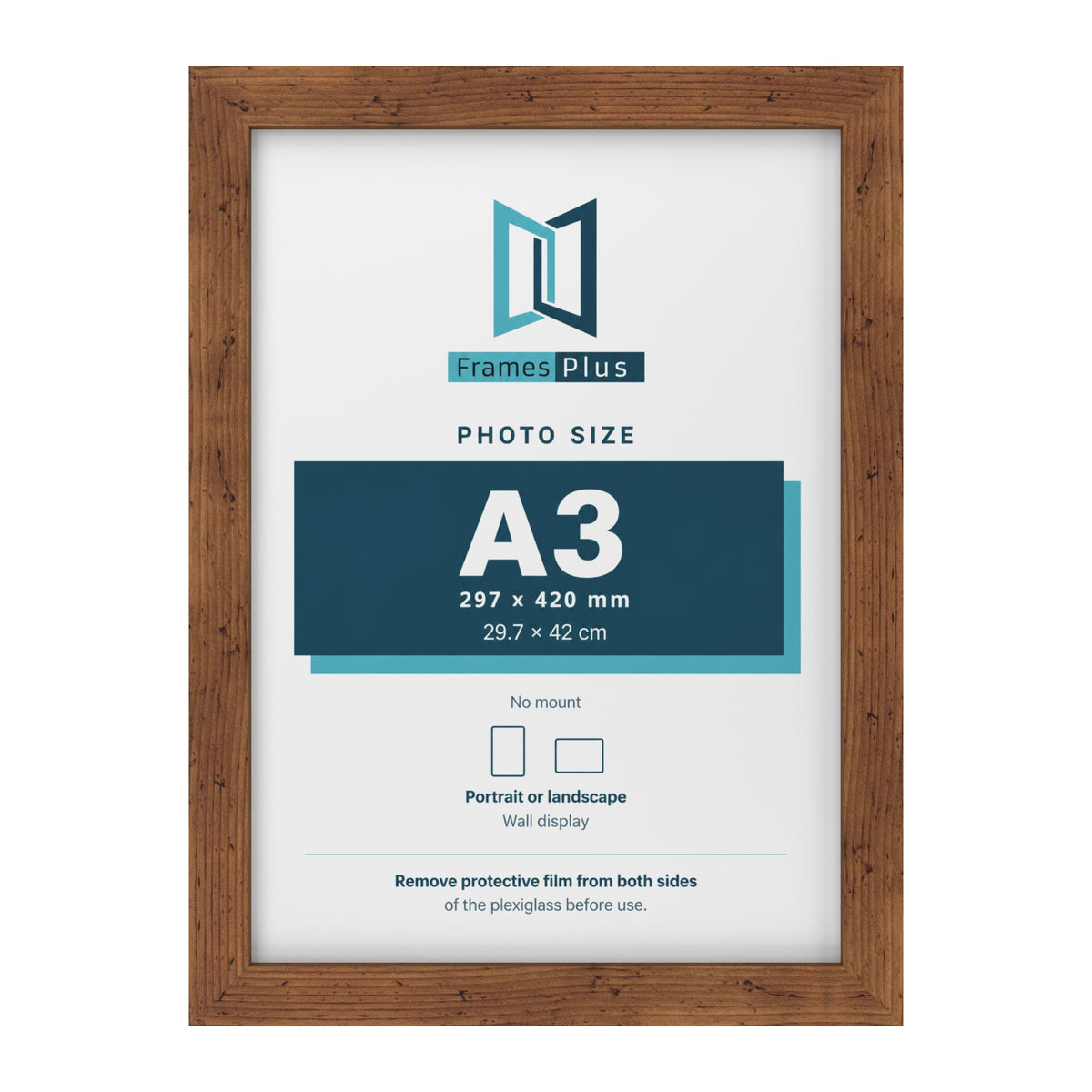 Rustic picture frame for an A3 photo