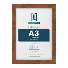 Rustic picture frame for an A3 photo
