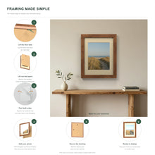 How to put a photo in a Rustic frame with an ivory mount in six steps