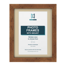 Rustic picture frame with an ivory mount