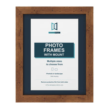 Rustic picture frame with a Pacific Blue mount