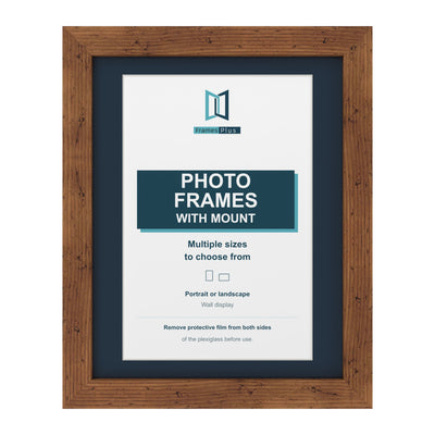 Classic Range Rustic Picture, Photo & Poster Frame with Pacific Blue Mount