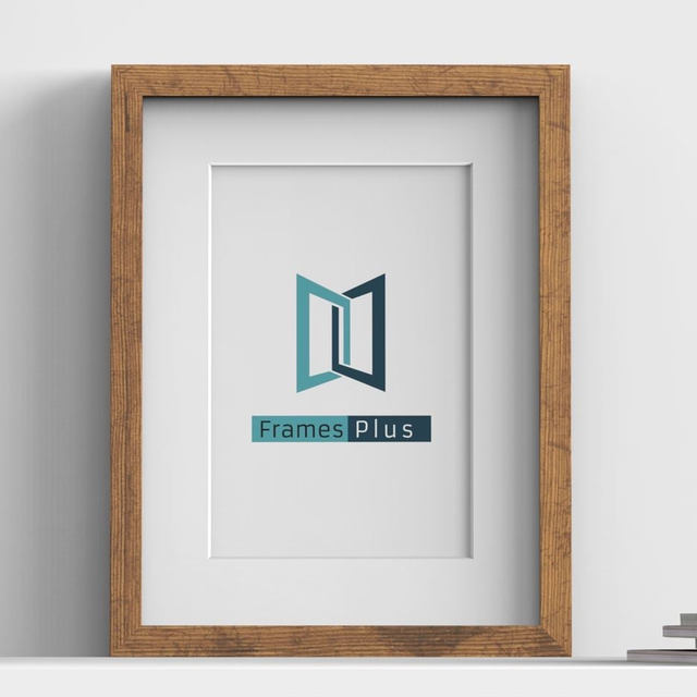 Sleek Range Rustic Picture, Photo & Poster Frame with White Mount — Finish and profile example