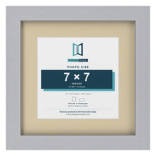 Silver 10 x 10 inch picture frame with an ivory mount for a 7 x 7 inch photo