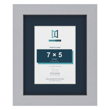 Silver 10 x 8 inch picture frame with a Pacific Blue mount for a 7 x 5 inch photo