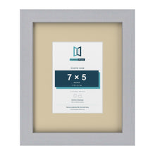 Silver 11 x 9 inch picture frame with an ivory mount for a 7 x 5 inch photo
