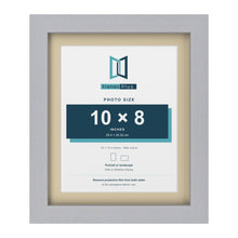 Silver 12 x 10 inch picture frame with an ivory mount for a 10 x 8 inch photo