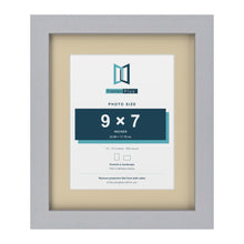 Silver 12 x 10 inch picture frame with an ivory mount for a 9 x 7 inch photo