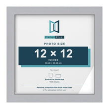 Silver picture frame for a 12 x 12 inch photo
