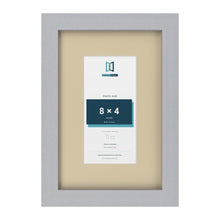 Silver 12 x 8 inch picture frame with an ivory mount for an 8 x 4 inch photo