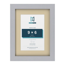 Silver 12 x 9 inch picture frame with an ivory mount for a 9 x 6 inch photo