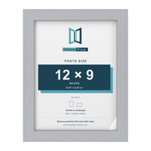 Silver picture frame for a 12 x 9 inch photo
