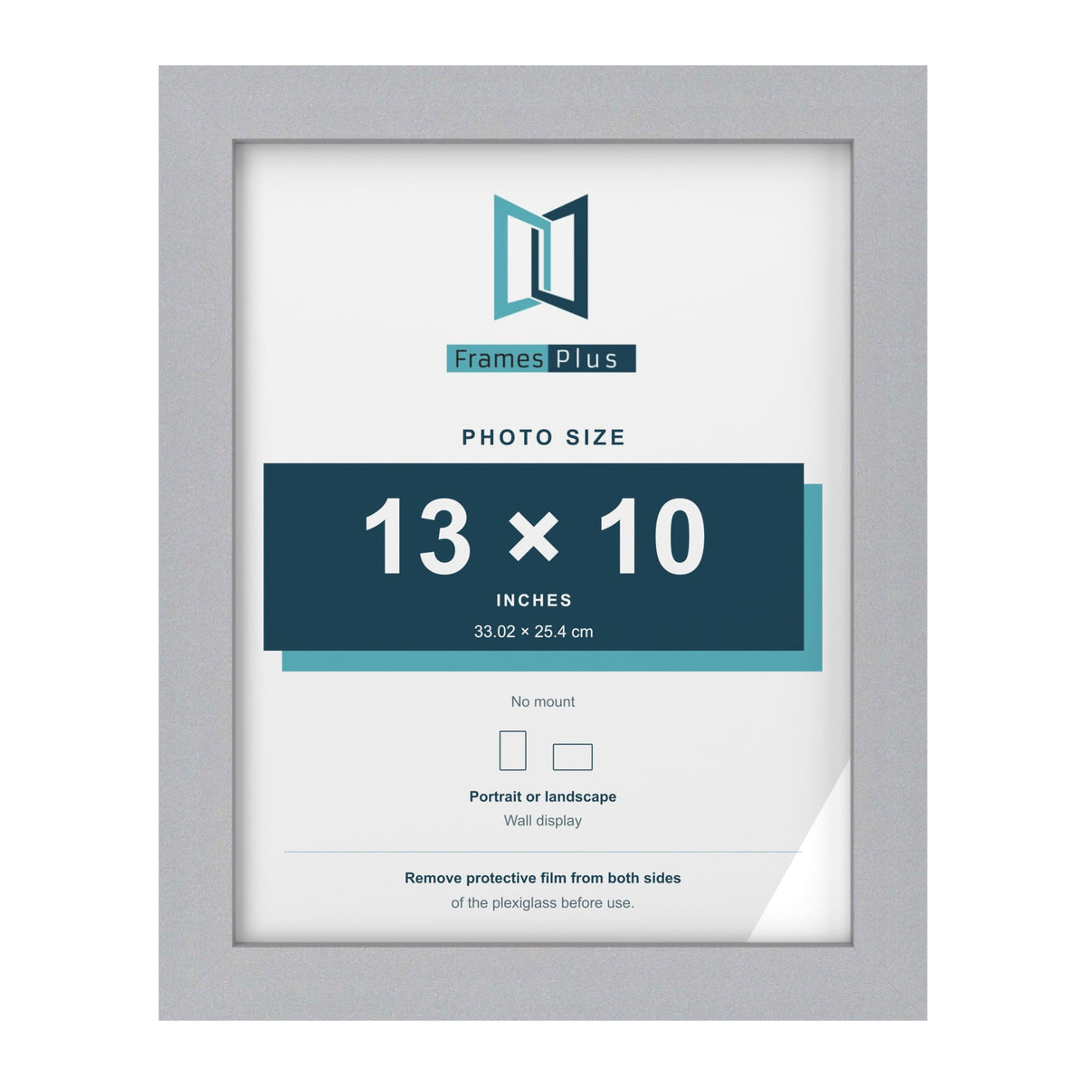 Silver picture frame for a 13 x 10 inch photo