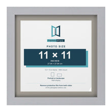 Silver 13 x 13 inch picture frame with a Dawn Grey mount for an 11 x 11 inch photo