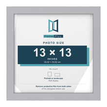 Silver picture frame for a 13 x 13 inch photo