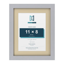 Silver 14 x 11 inch picture frame with an ivory mount for an 11 x 8 inch photo