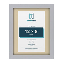 Silver 14 x 11 inch picture frame with an ivory mount for a 12 x 8 inch photo