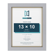 Silver 14 x 11 inch picture frame with an ivory mount for a 13 x 10 inch photo